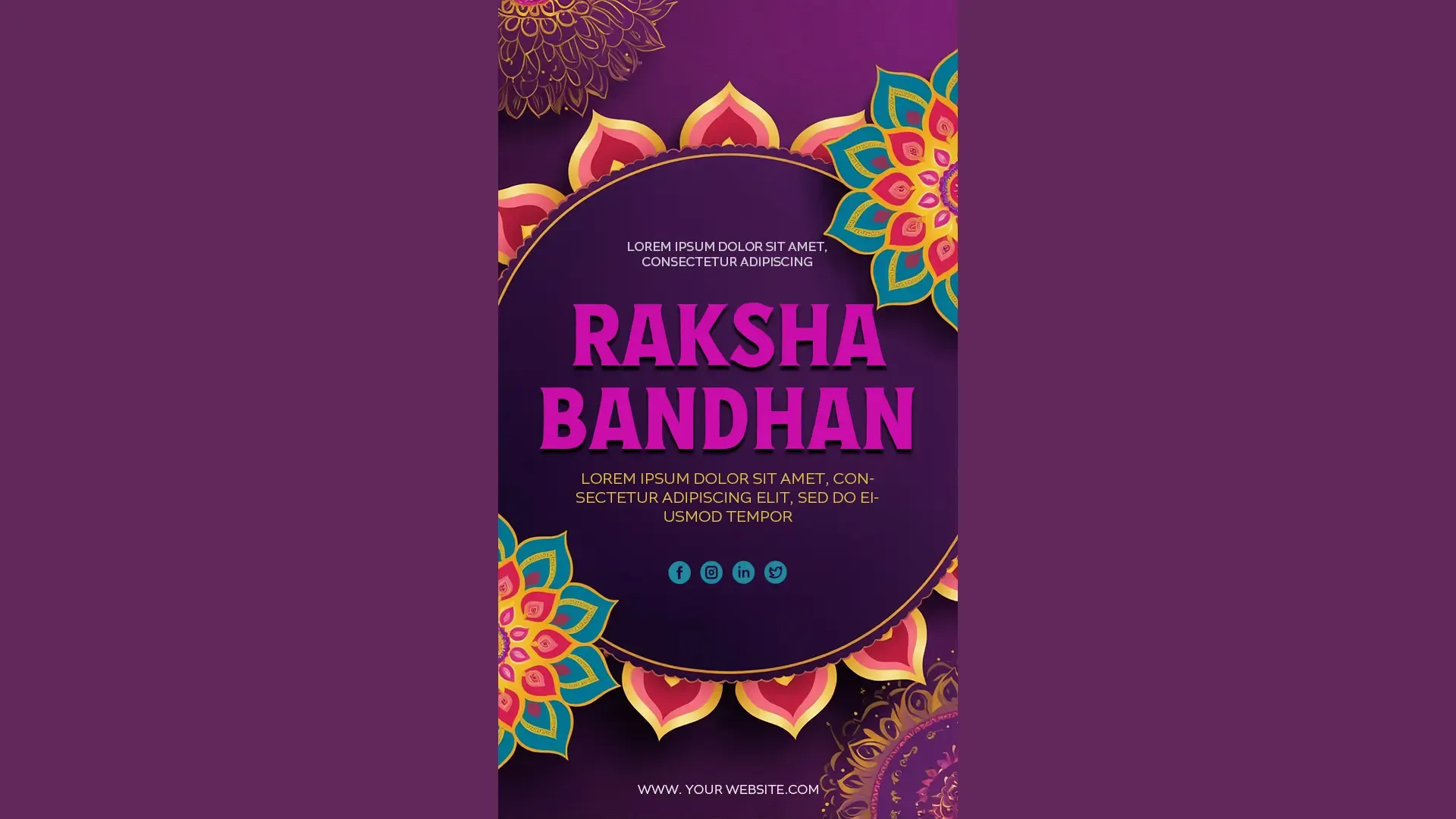 Beautiful Raksha Bandhan Artwork Instagram Story Template